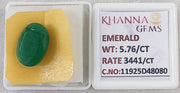 5.76/CT Natural Panna Stone with Govt. Lab Certificate-11925D48080